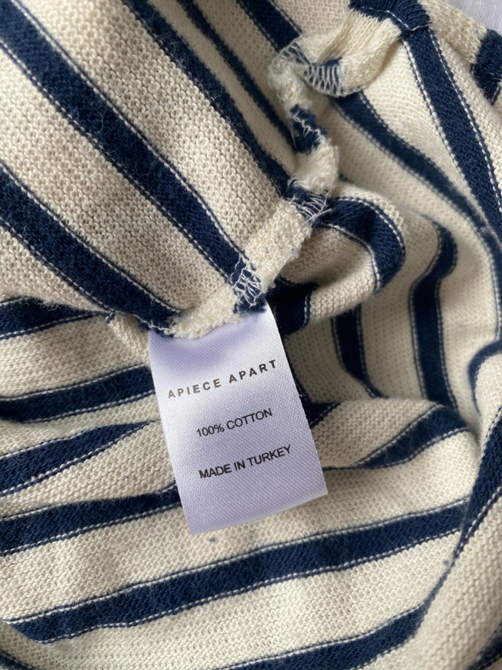 Apiece Apart | Elodie Tank Dress in Navy/Cream Stripe - Picture 14 of 15